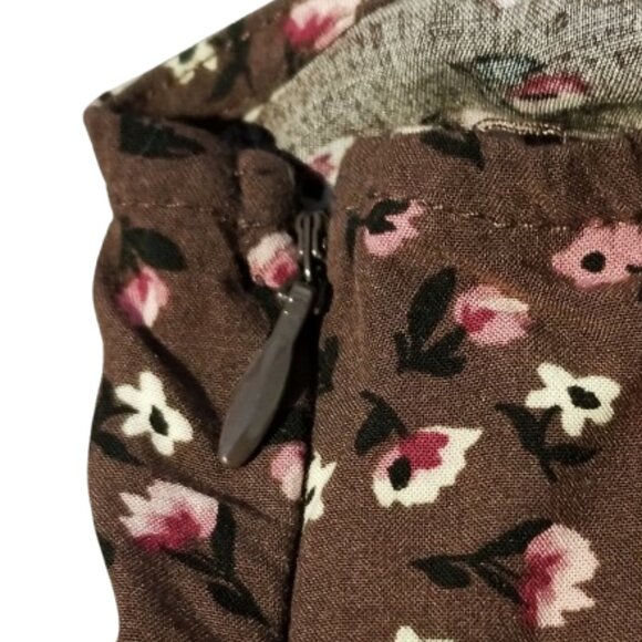 🤎 Garage Mauve Brown Floral Slip Dress 🤎 - Picture 4 of 5
